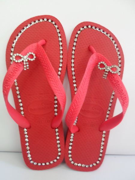 chinelos  havaianas com strass