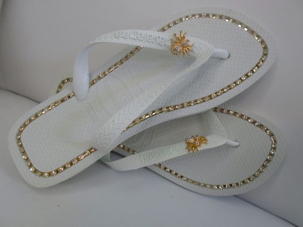 chinelos  havaianas com strass